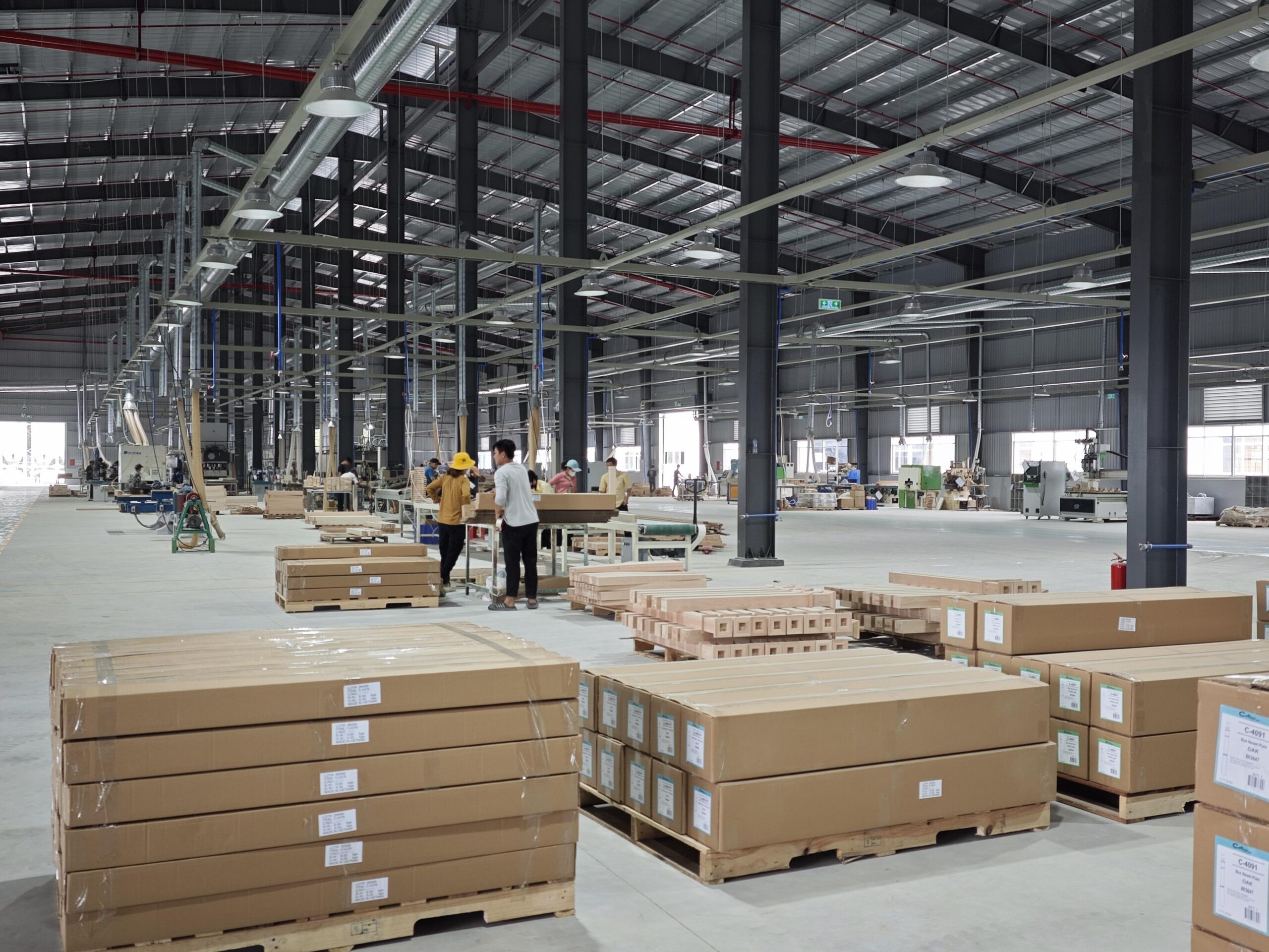 Inside the woodworking production workshop